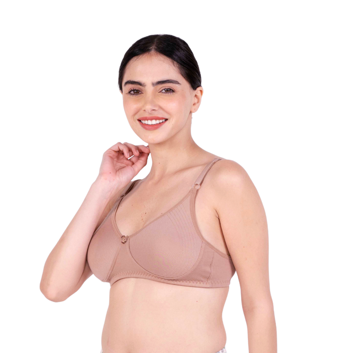 Fawn Round Stitch Knitted bra left view by gossip by mybra