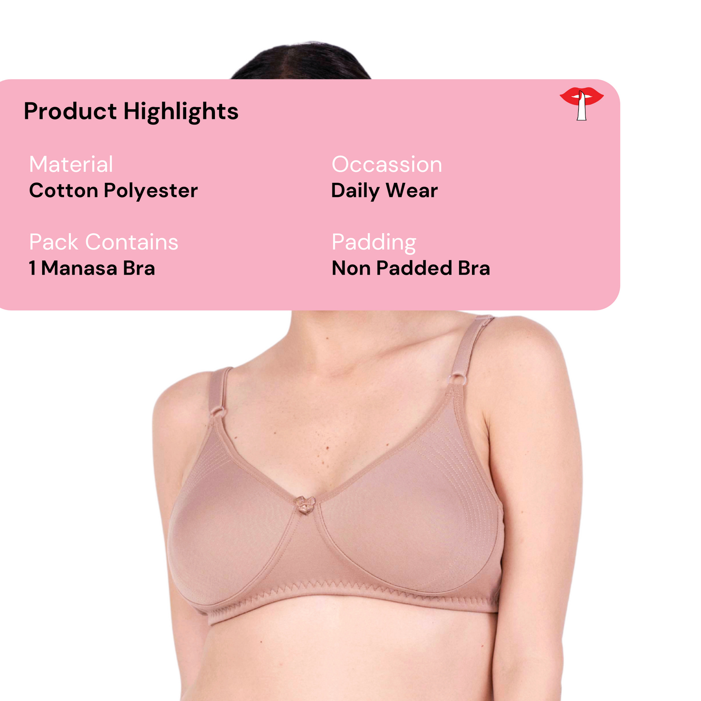 Fawn Round Stitch Knitted bra product information image by gossip by mybra