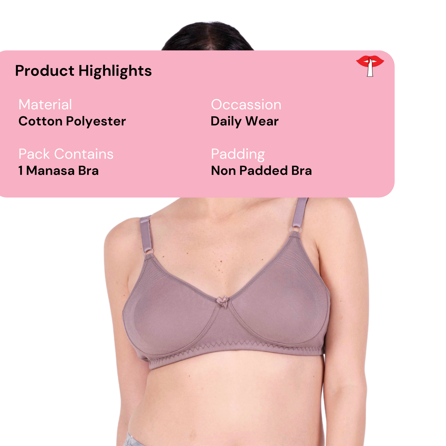 hazelnut Round Stitch Knitted bra product information view by gossip by mybra