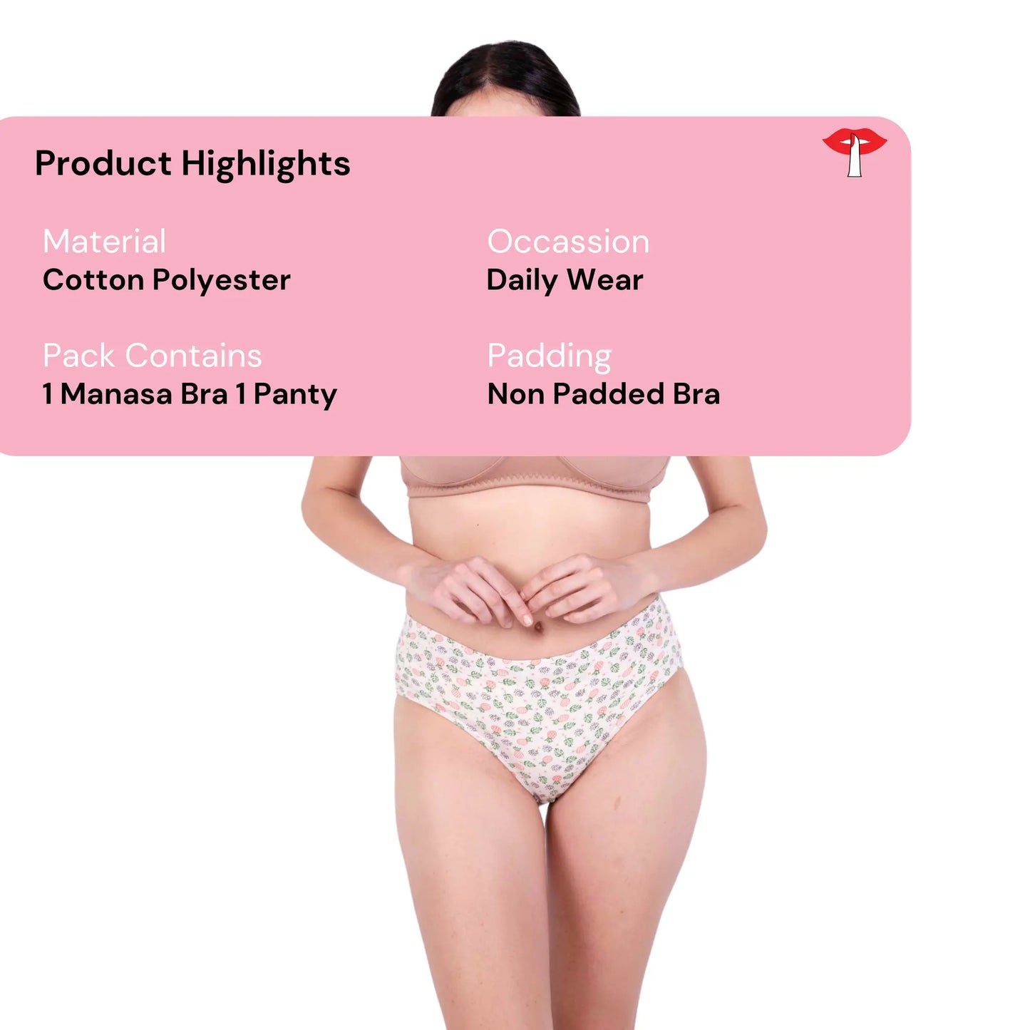 Fawn Round Stitch Knitted bra and panty set product information image by gossip by mybra