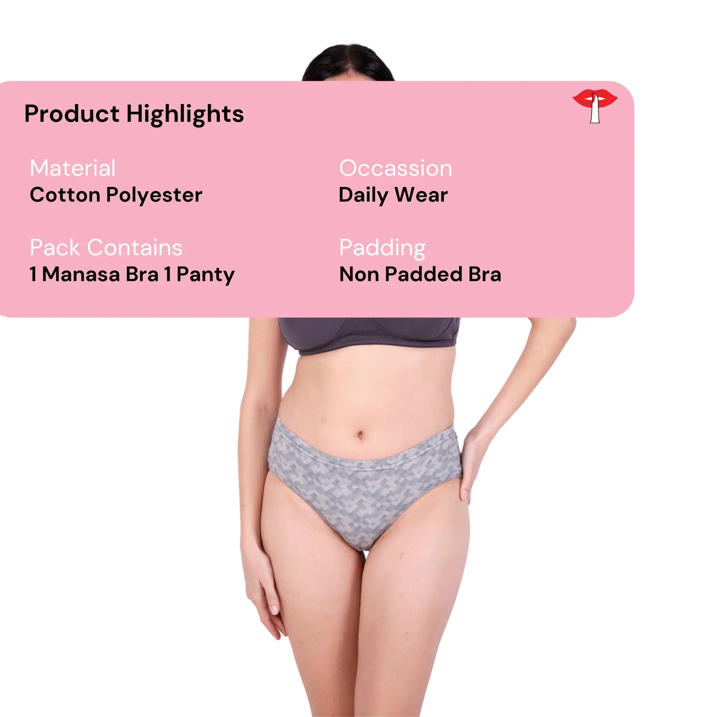 Hot Coffee Round Stitch Knitted bra and panty set product information image by gossip by mybra