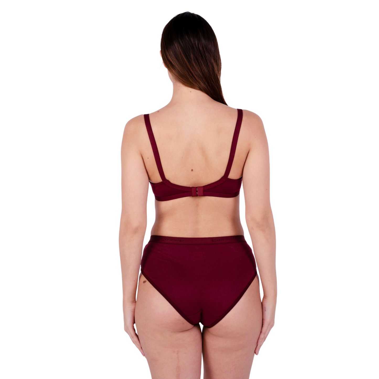 Buy Maroon Cotton Panties Online Back View On Gossip By Mybra Apparels