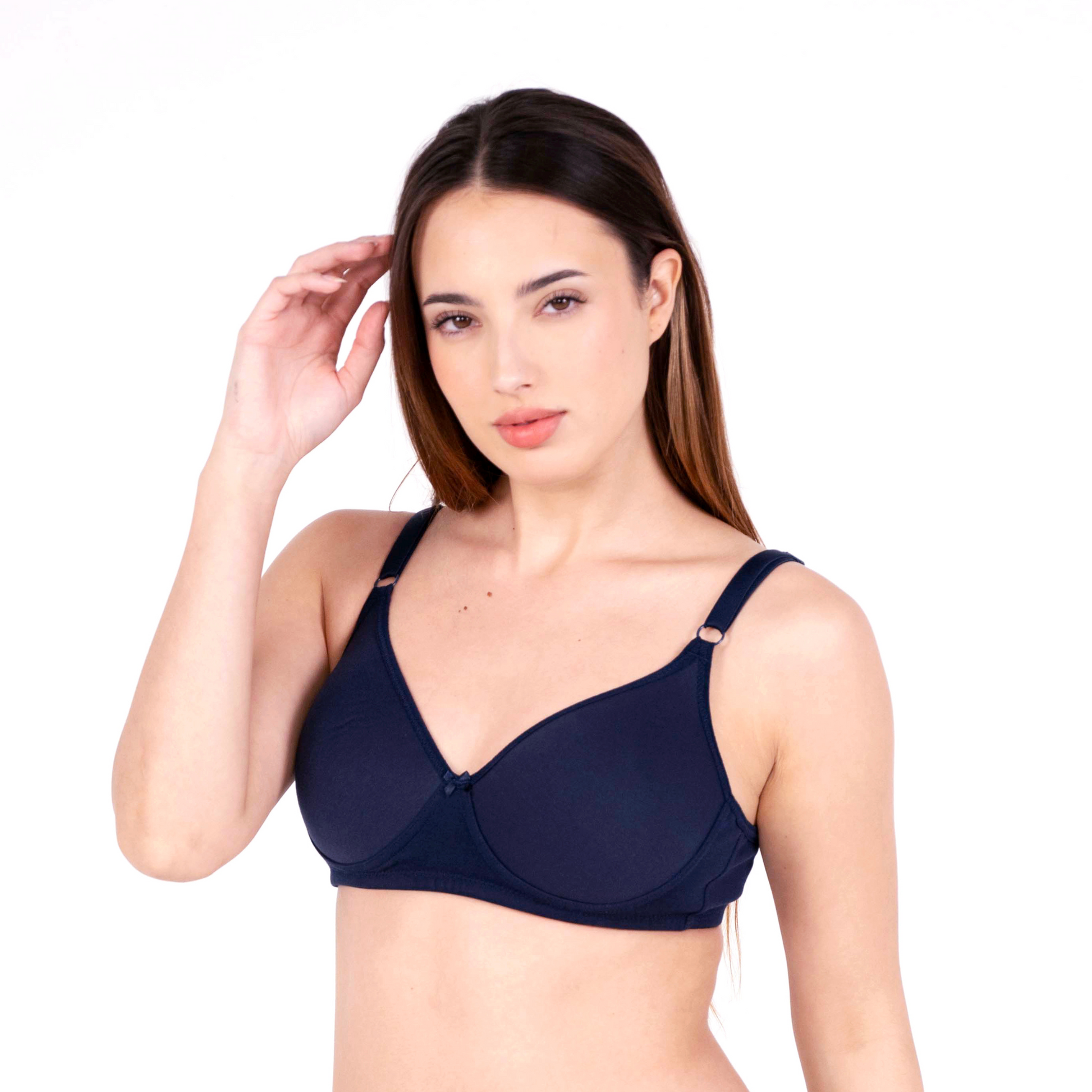 Navy Blue Mia padded bra left view by gossip by mybra