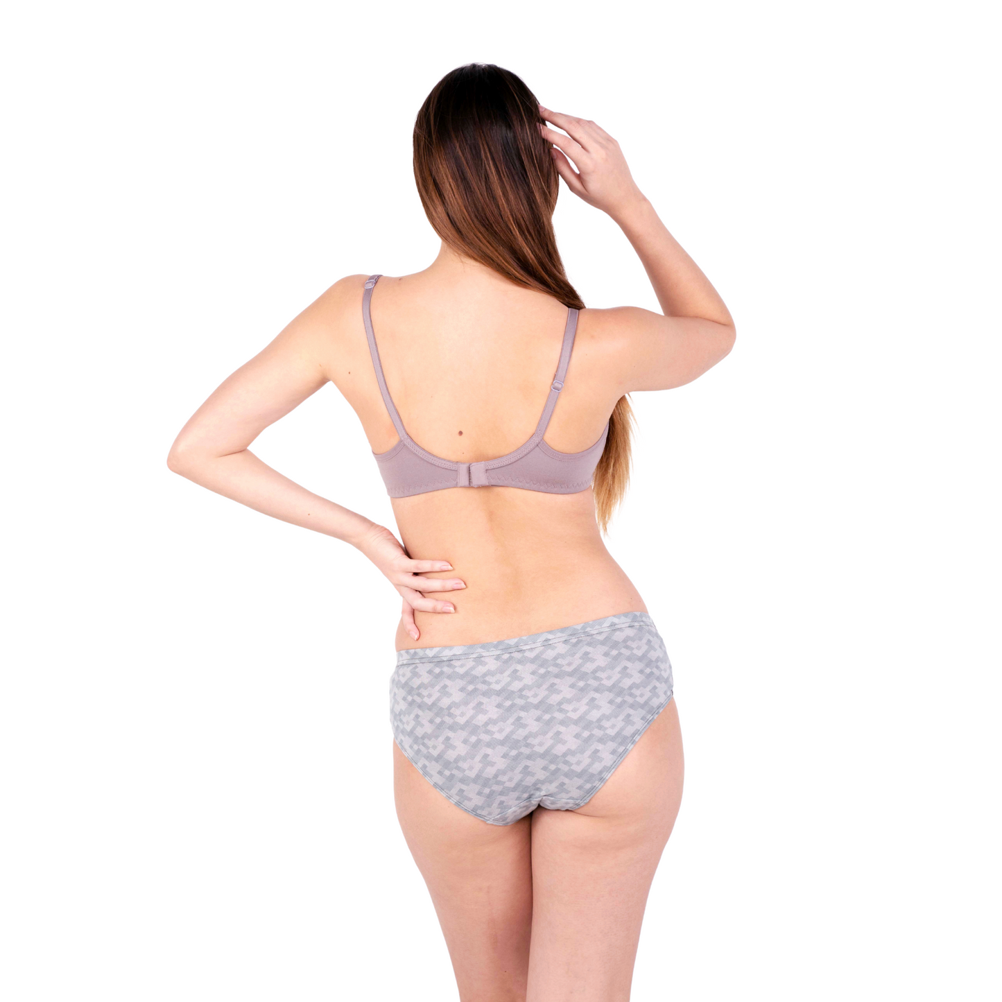 Hazelnut Mia padded lingerie set back view by gossip by mybra