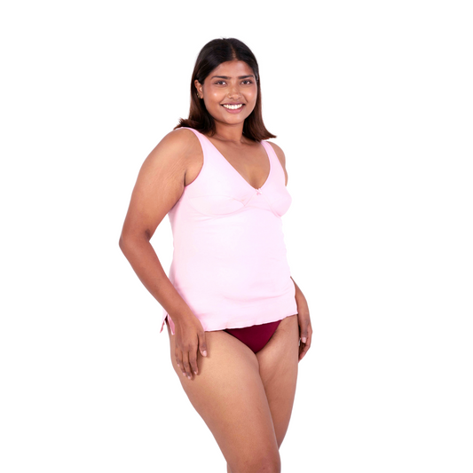 Baby Pink Mollie slip or camisole right view by gossip by mybra