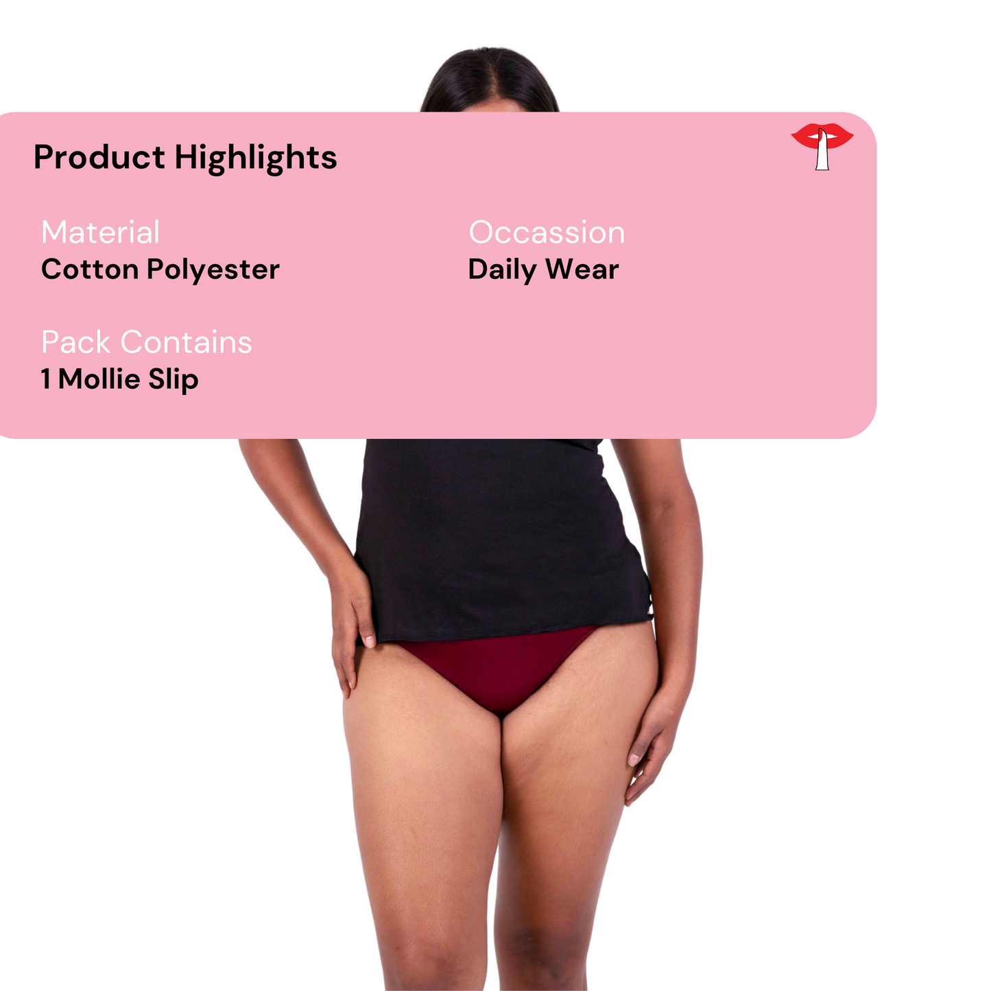 Black Mollie slip or camisole product information view by gossip by mybra
