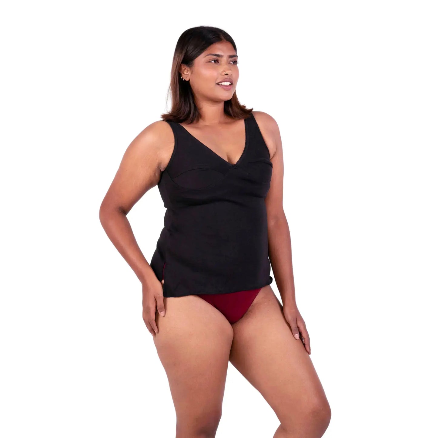 Black Mollie slip or camisole right view by gossip by mybra