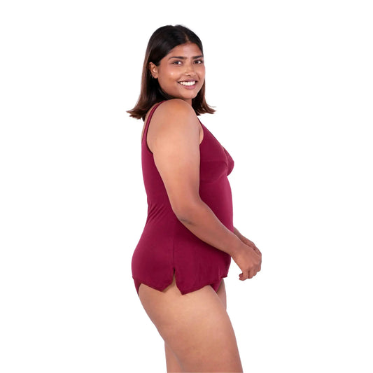Maroon Mollie slip or camisole right view by gossip by mybra