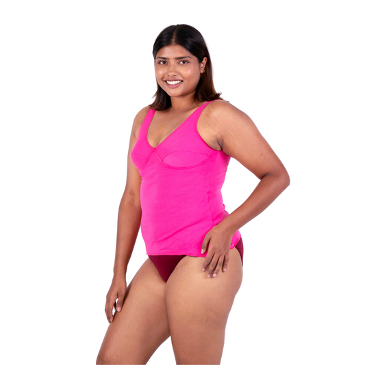 Rani Pink Mollie slip or camisole left view by gossip by mybra