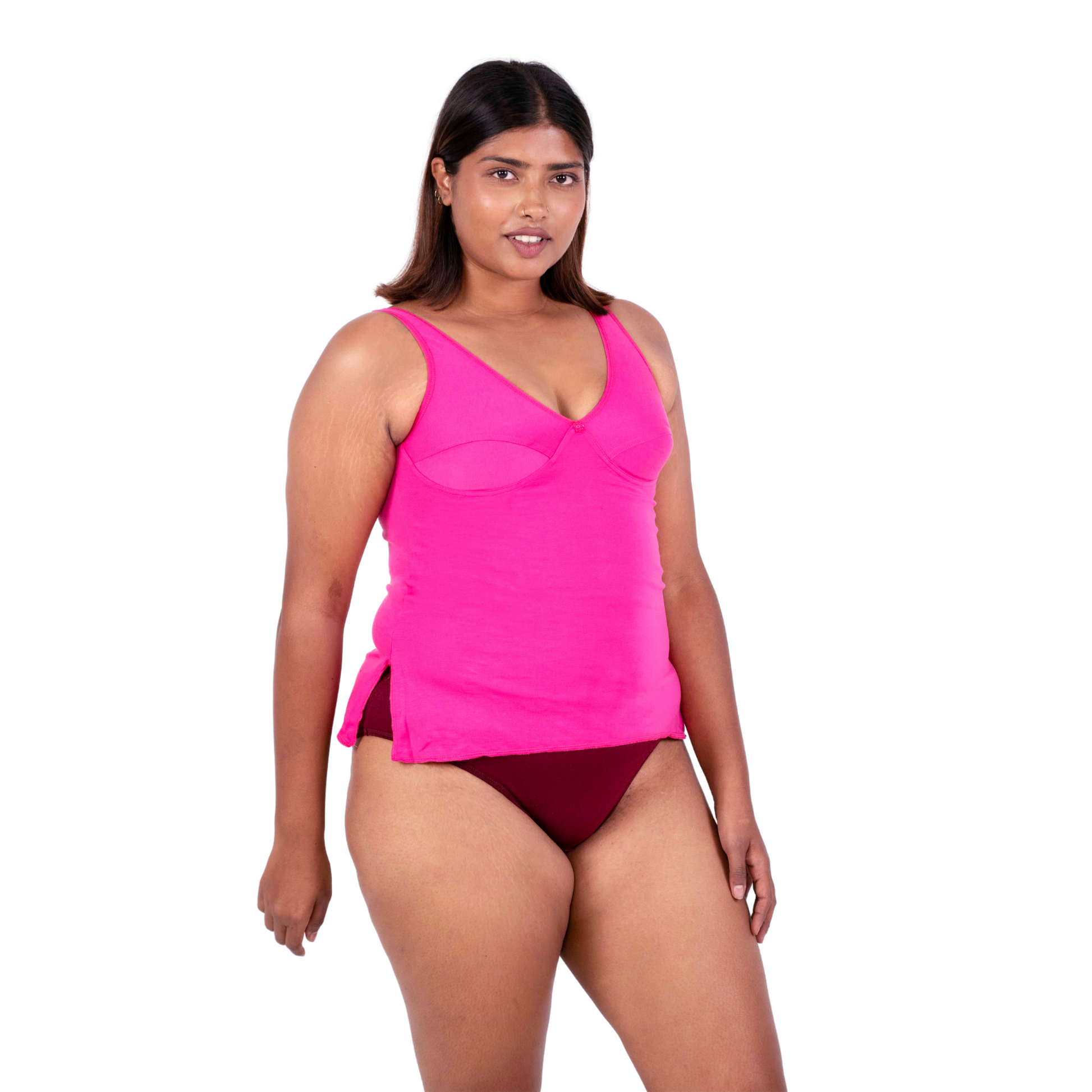 Rani Pink Mollie slip or camisole right view by gossip by mybra