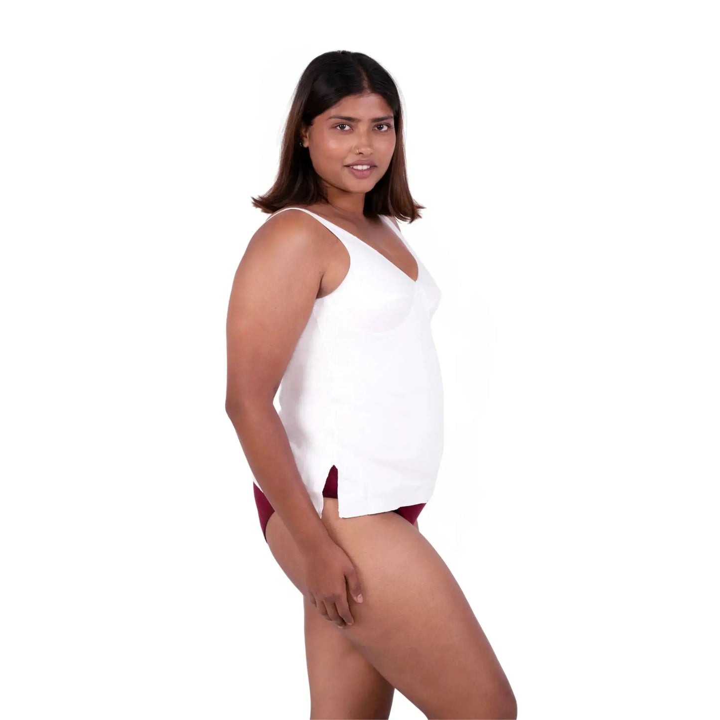 White Mollie slip or camisole right view by gossip by mybra