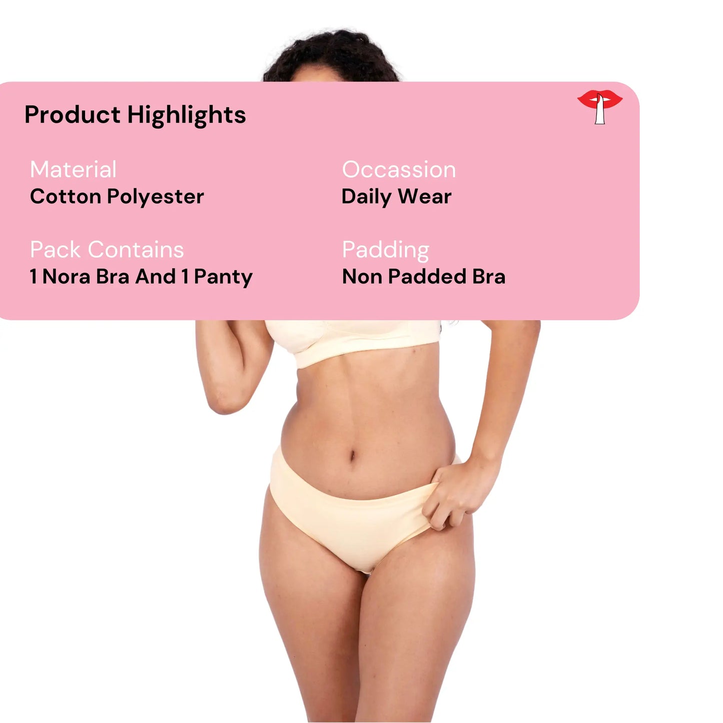 Skin norah non padded bra and panty set product information image by gossip by mybra