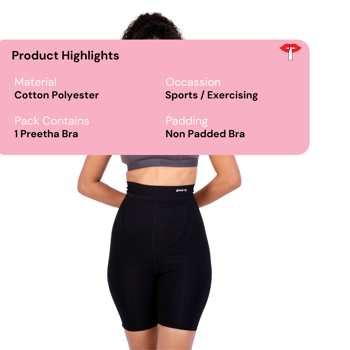 Hot Coffee Preetha sports bra product information image by gossip by mybra