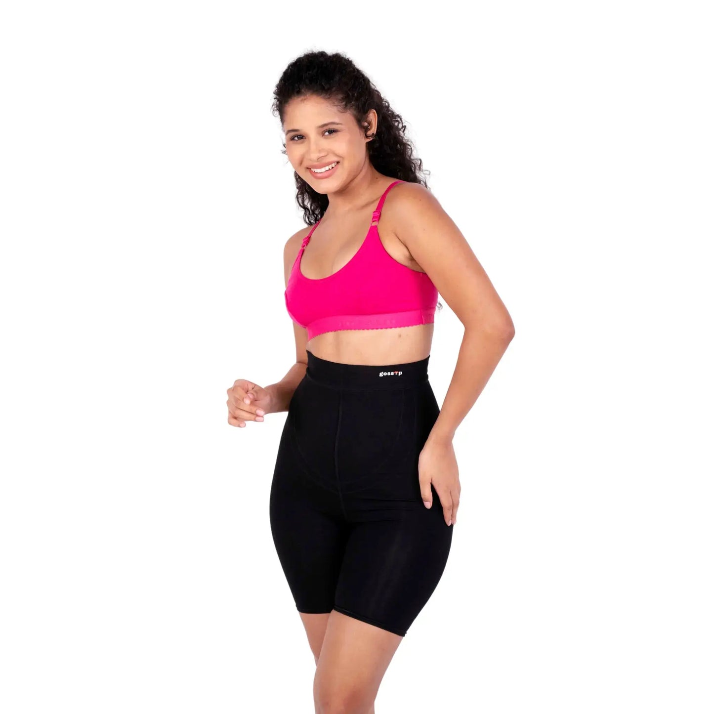 Rani Pink Preetha sports bra Left view by gossip by mybra