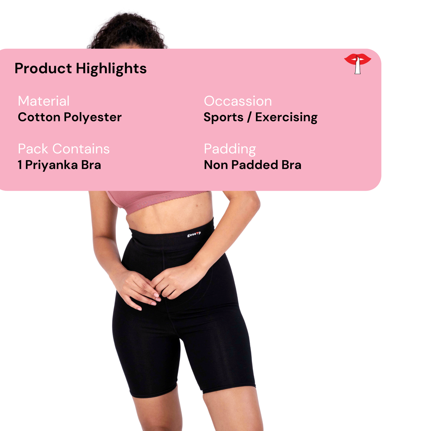Brick Priyanka sports bra product information image by gossip by mybra