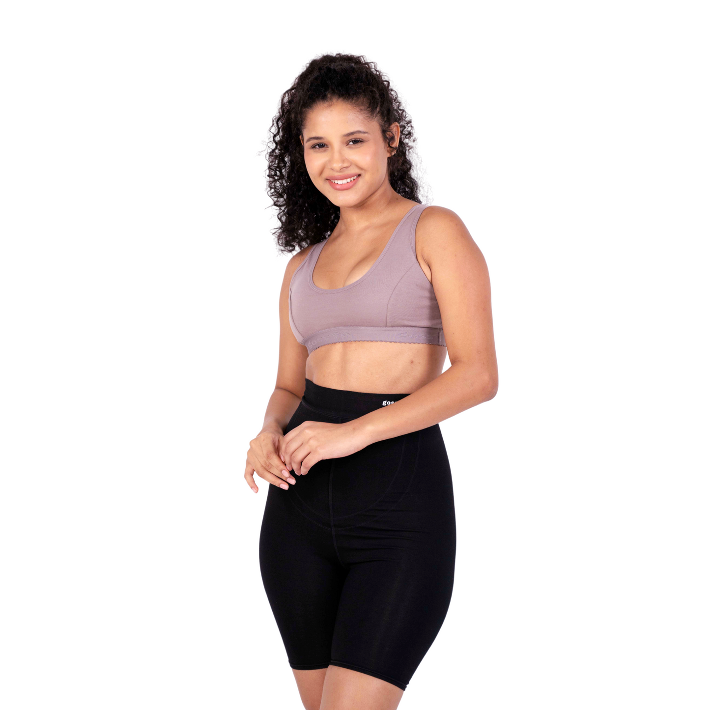 Hazelnut Priyanka sports bra left view by gossip by mybra