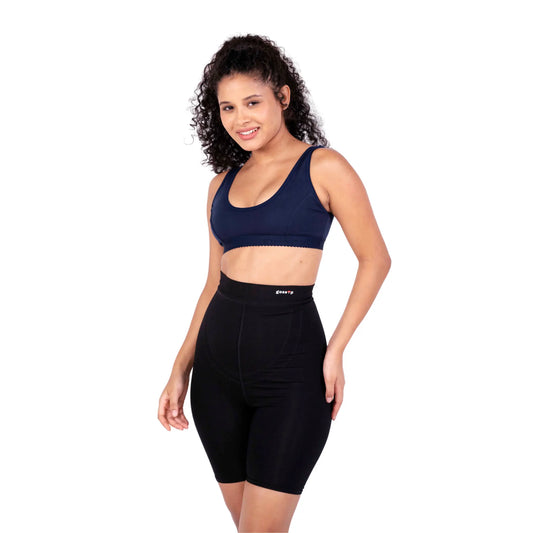 Navy Blue Priyanka sports bra left view by gossip by mybra