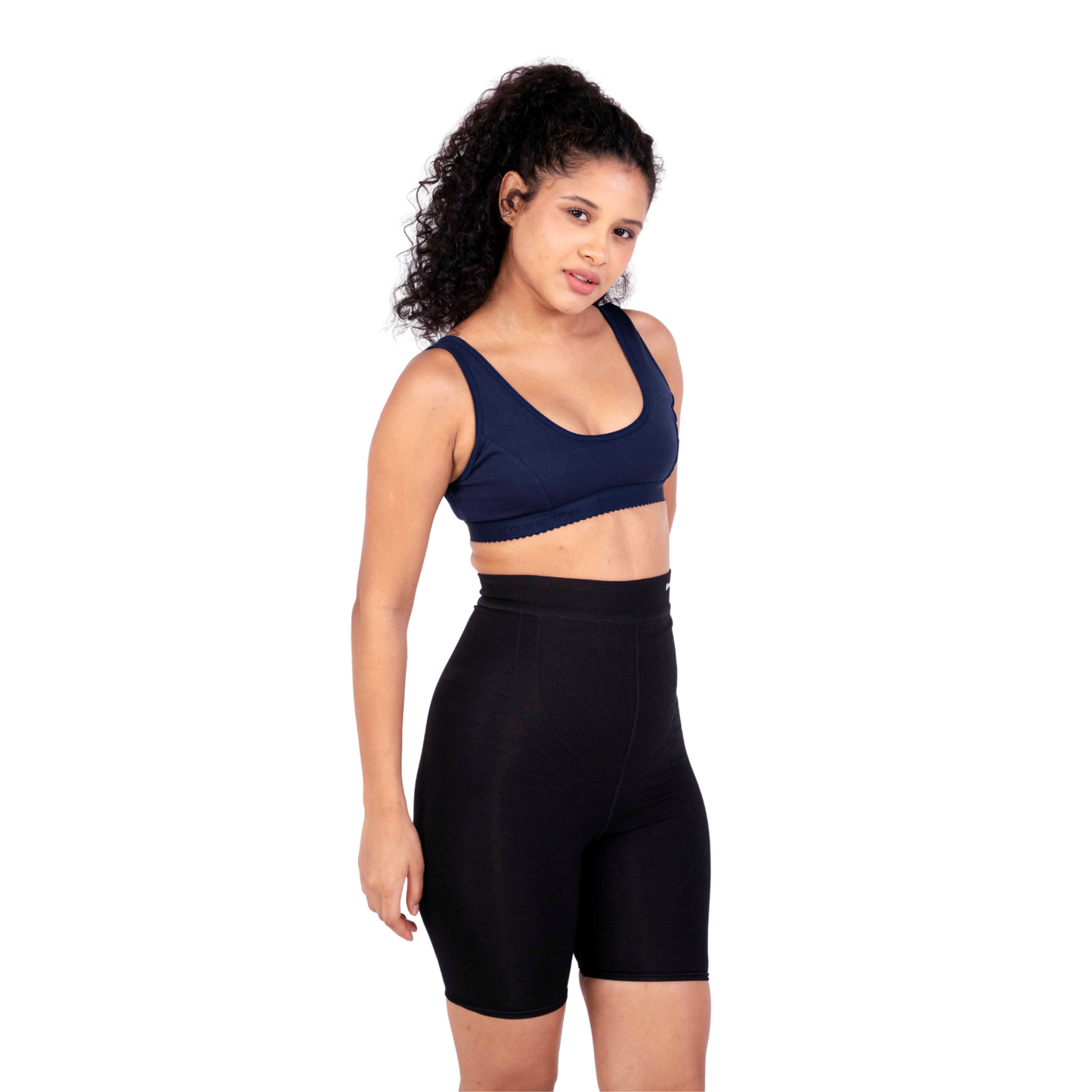 Navy Blue Priyanka sports bra right view by gossip by mybra