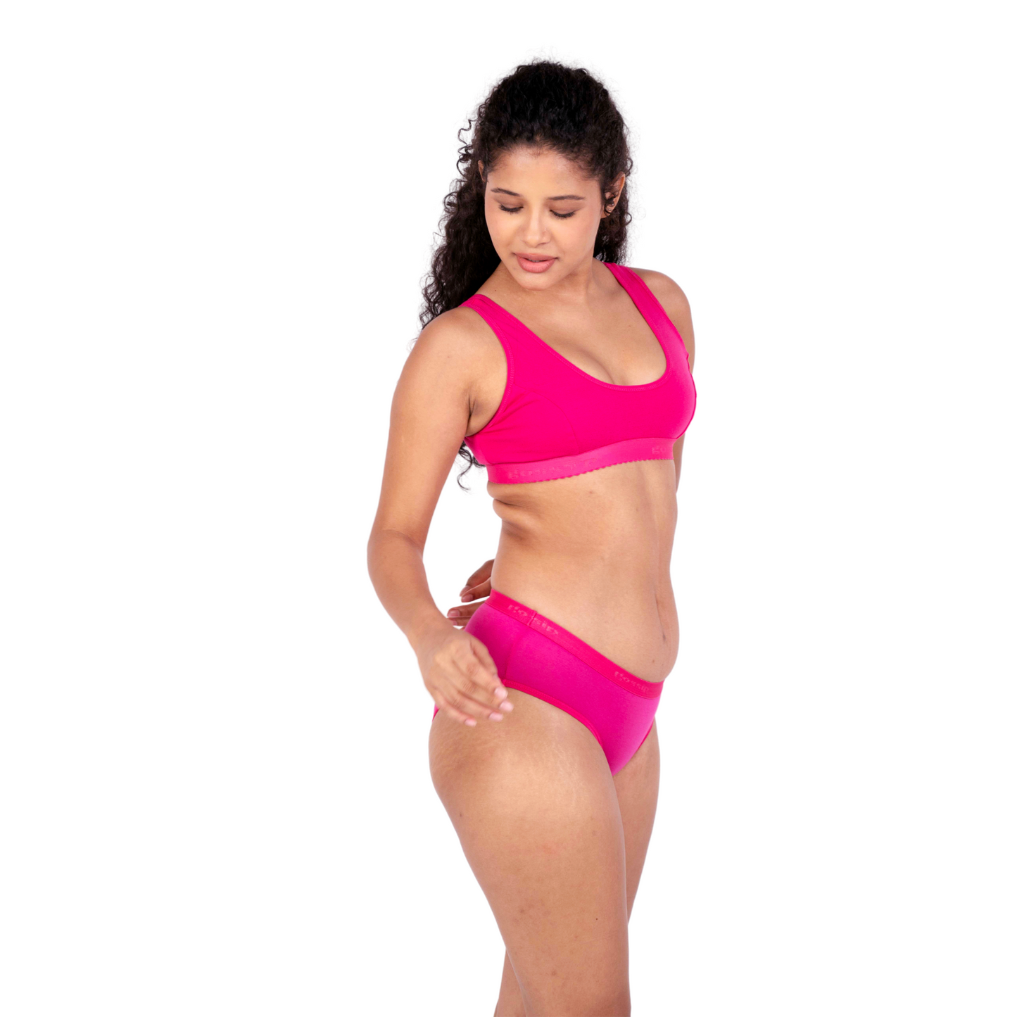 Rani Pink Priyanka sports bra right view by gossip by mybra
