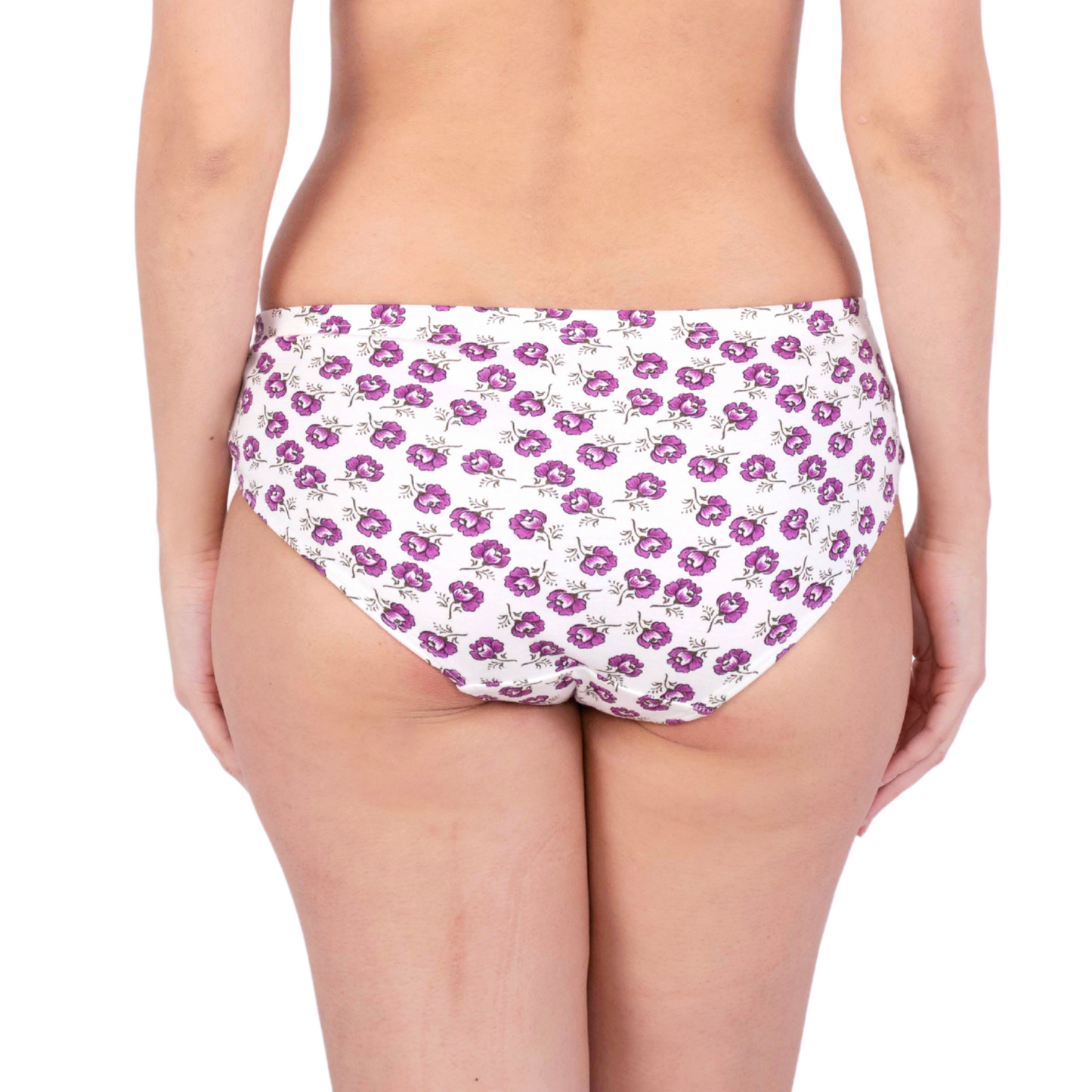 Buy Purple Floral Printed Panties Online Back View On Gossip Store By Mybra