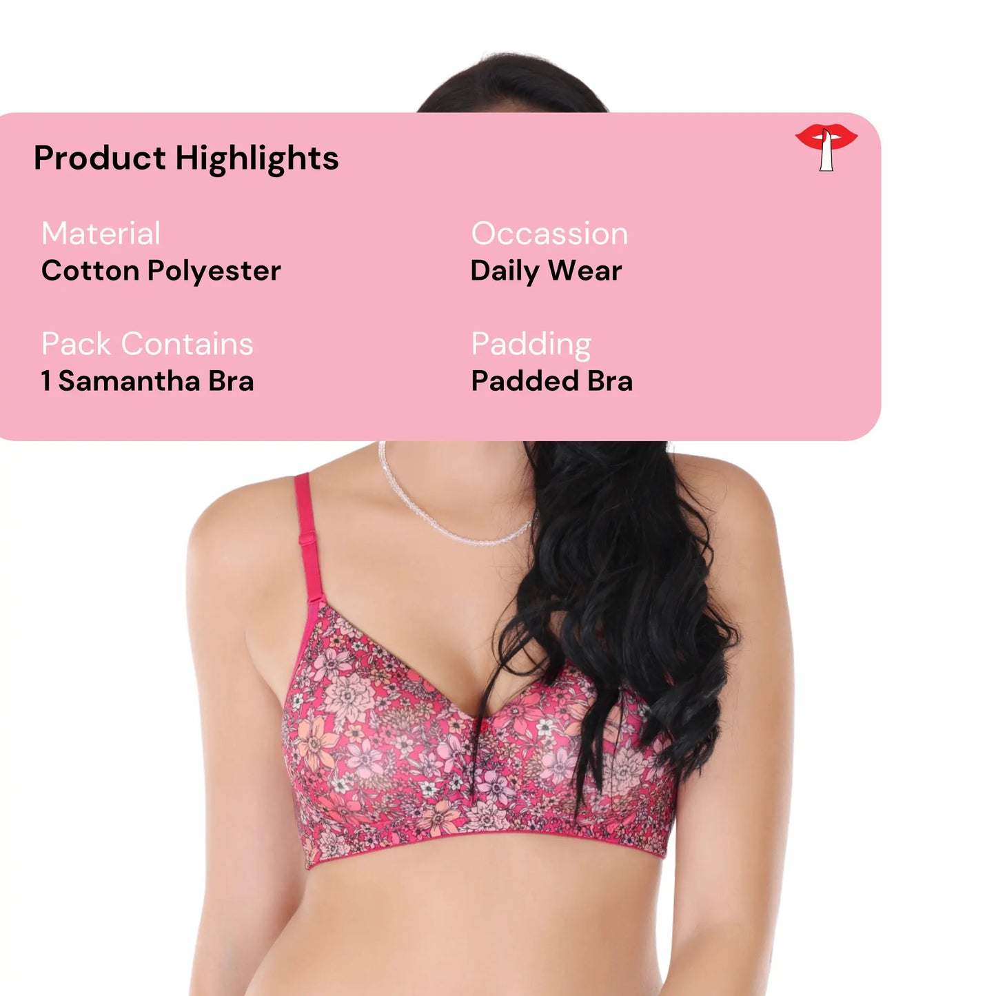 Vibrant Comfort For Every Day - Samantha Printed Bra Gossip Store