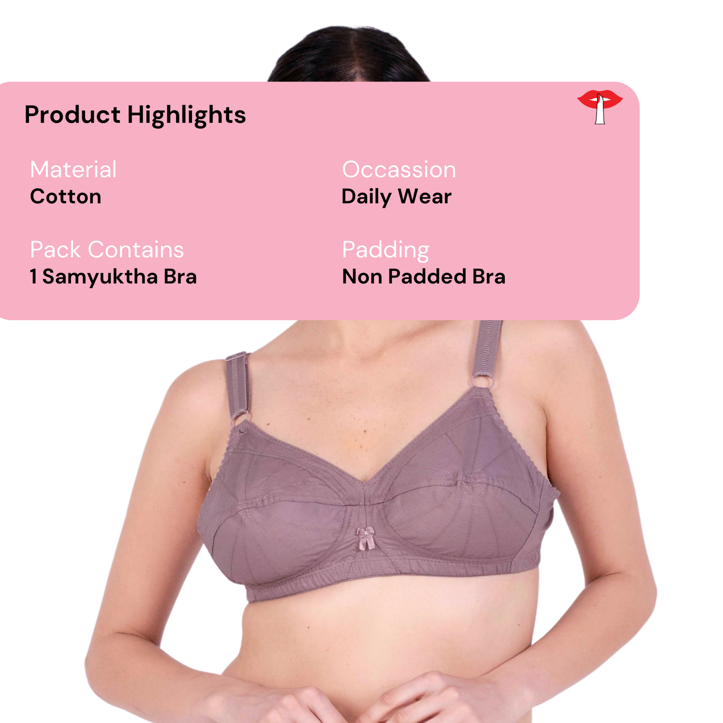 Hazelnut Non Padded bra product information image by gossip by mybra