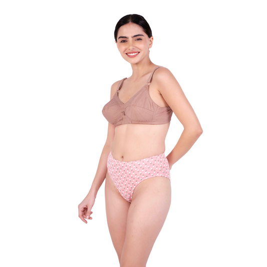 Fawn Non Padded bra and panty set left view by gossip by mybra