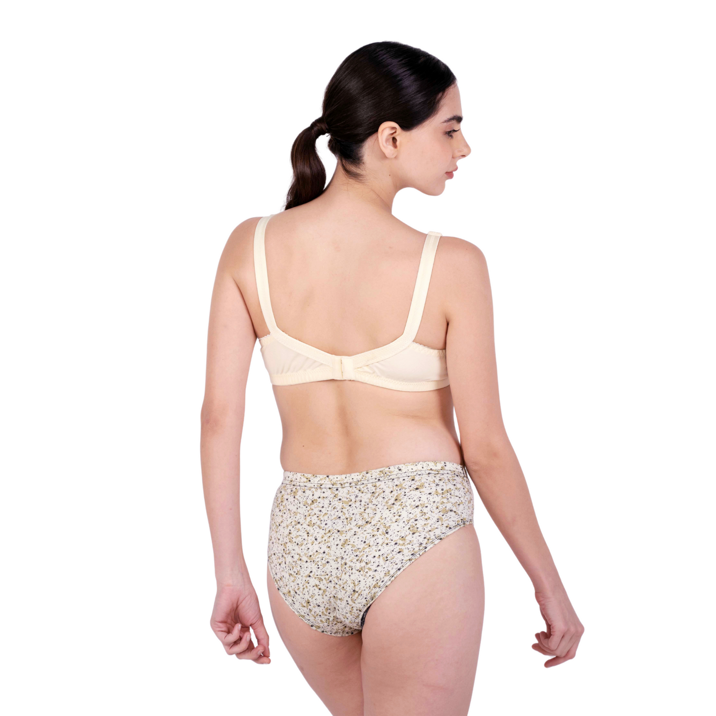 Skin Non Padded bra and panty set back view by gossip by mybra