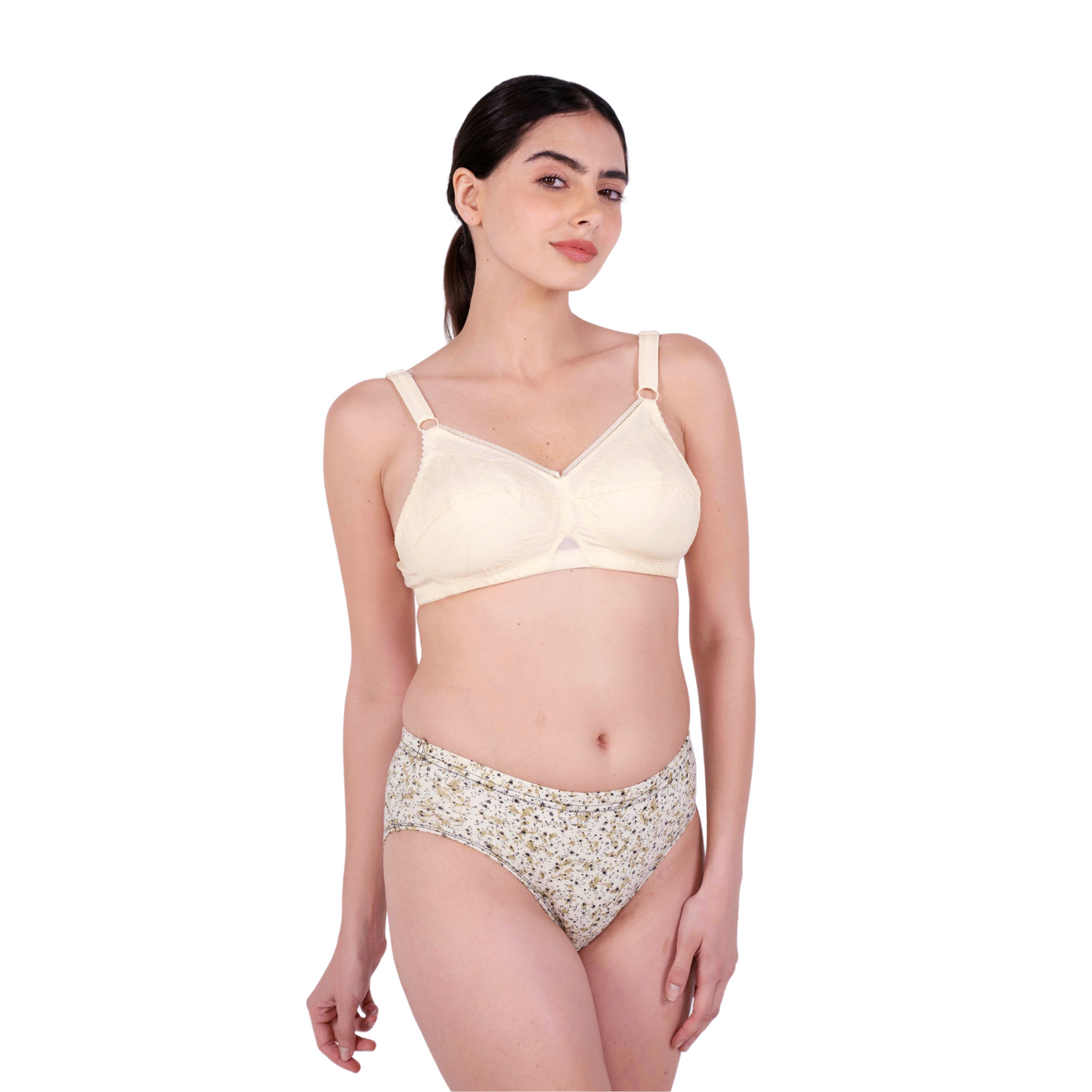 Skin Non Padded bra and panty set right view by gossip by mybra