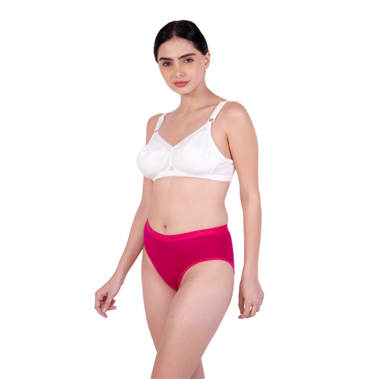 White Non Padded bra and panty set left view by gossip by mybra