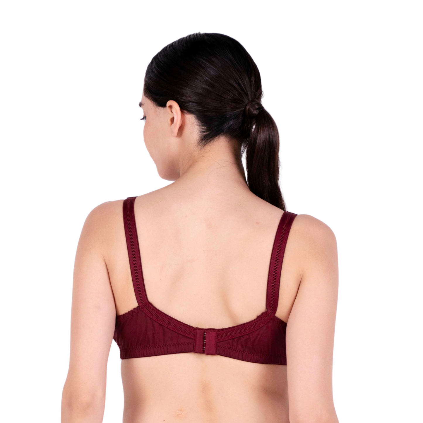Maroon Non Padded bra back view by gossip by mybra