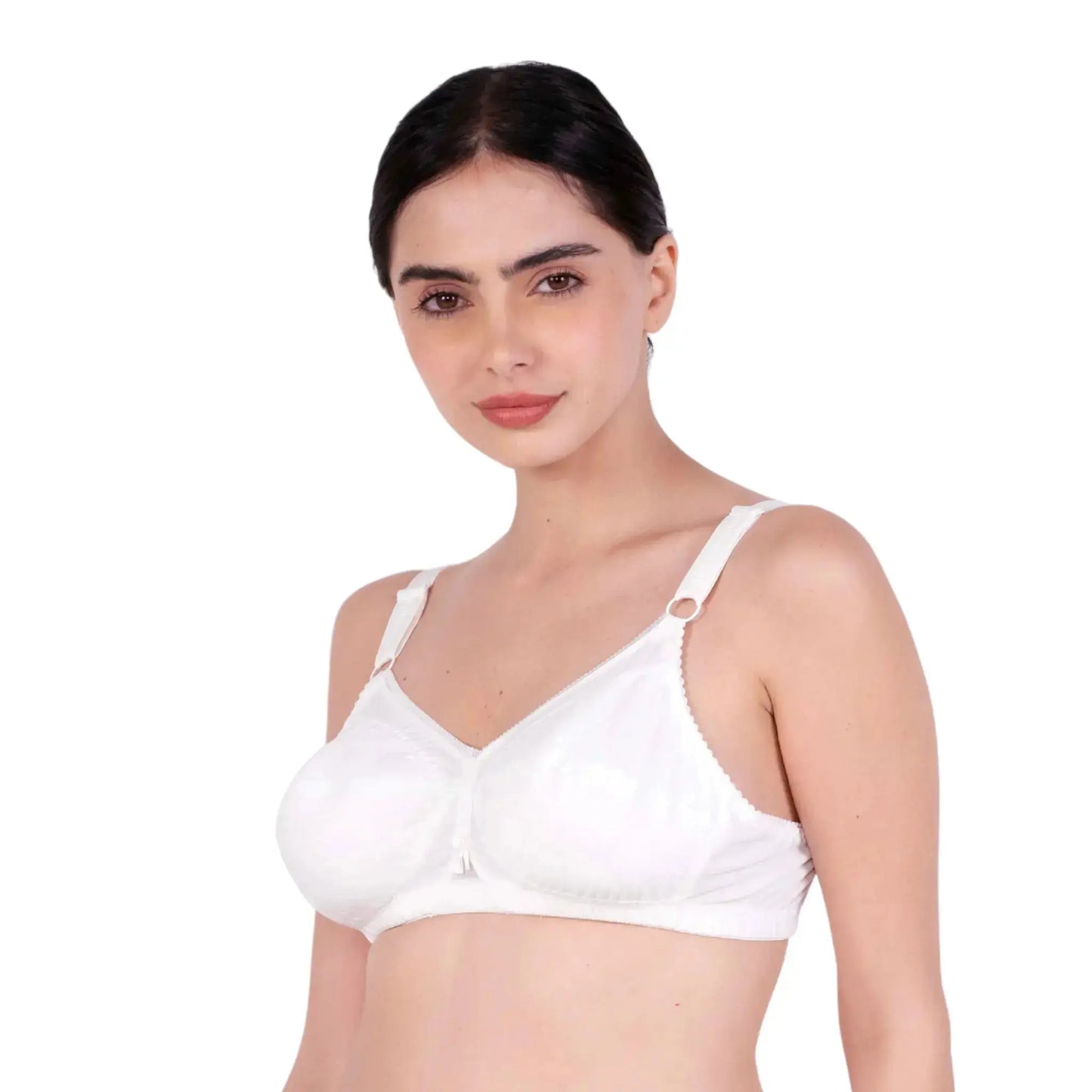 White Non Padded bra left view by gossip by mybra
