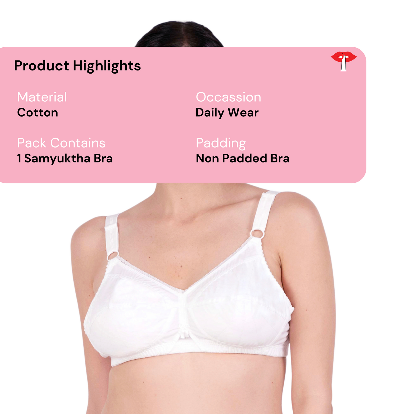 White Non Padded bra product information by gossip by mybra