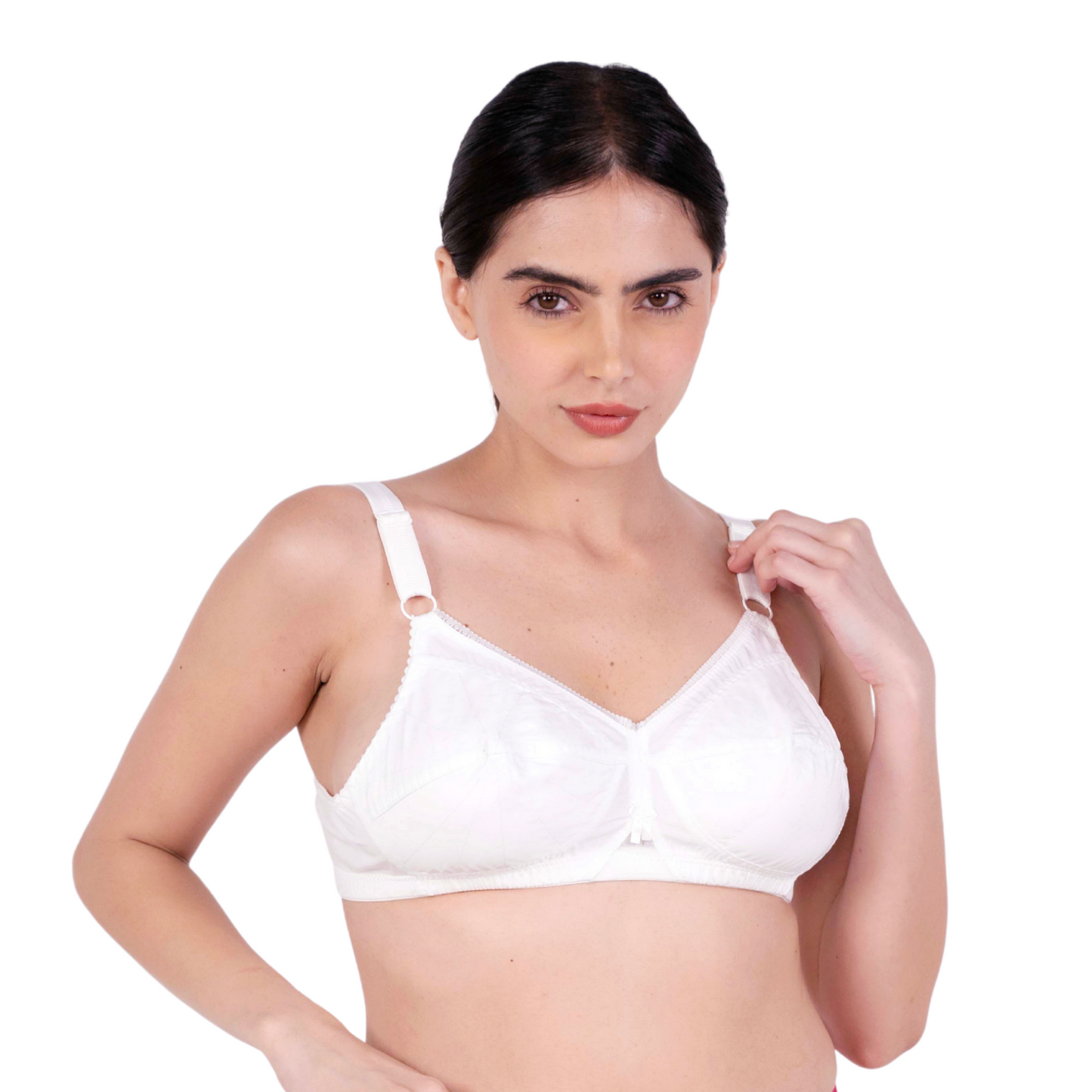 White Non Padded bra right view by gossip by mybra