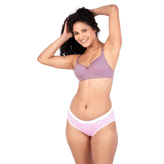 Shop Sara Light Purple demi coverage bra Left View by Gossip By Mybra