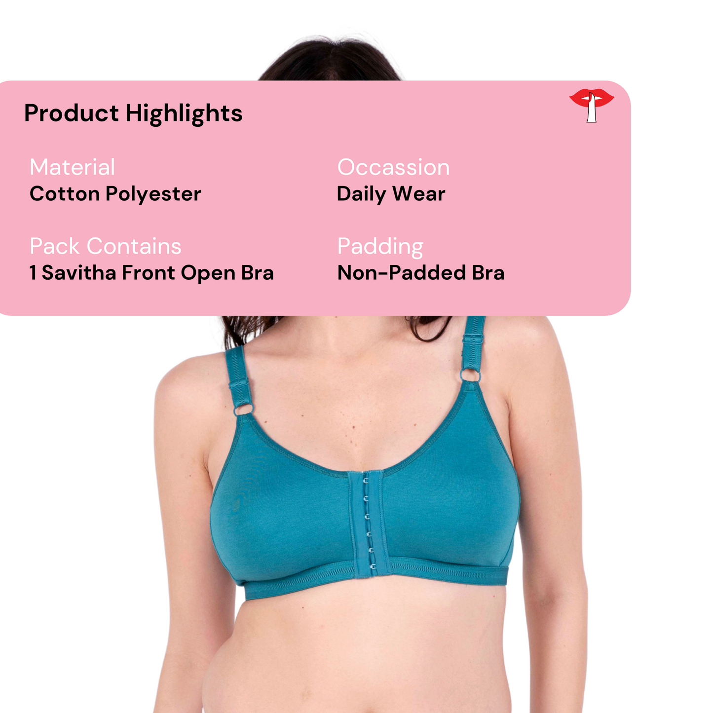 peacock green non padded front open bra product information by gossip by mybra