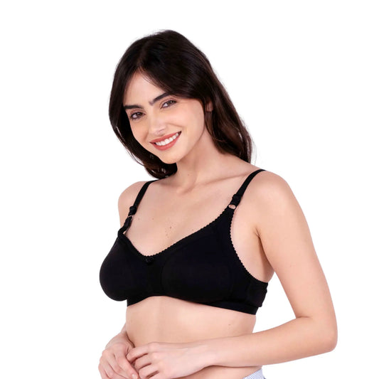 Black Non Padded bra left view by gossip by mybra