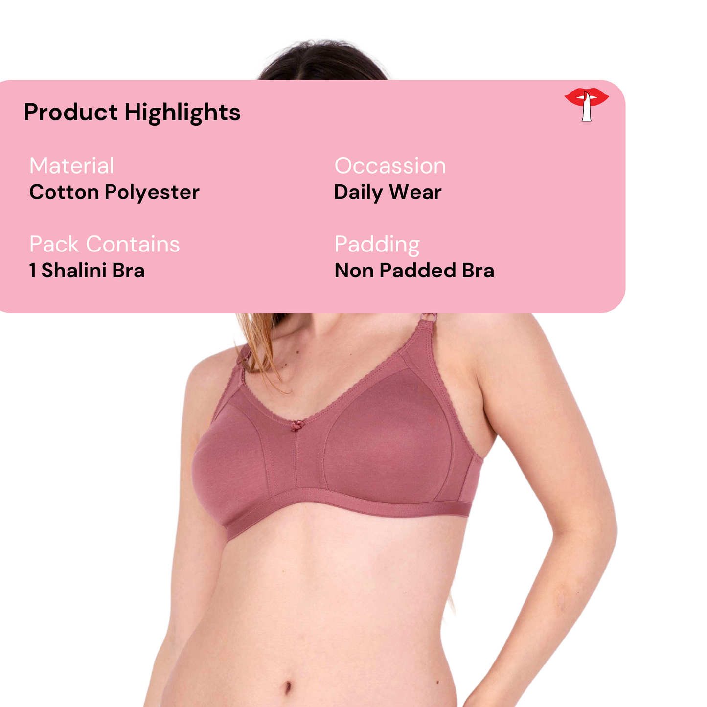 Brick Non Padded bra product information image by gossip by mybra