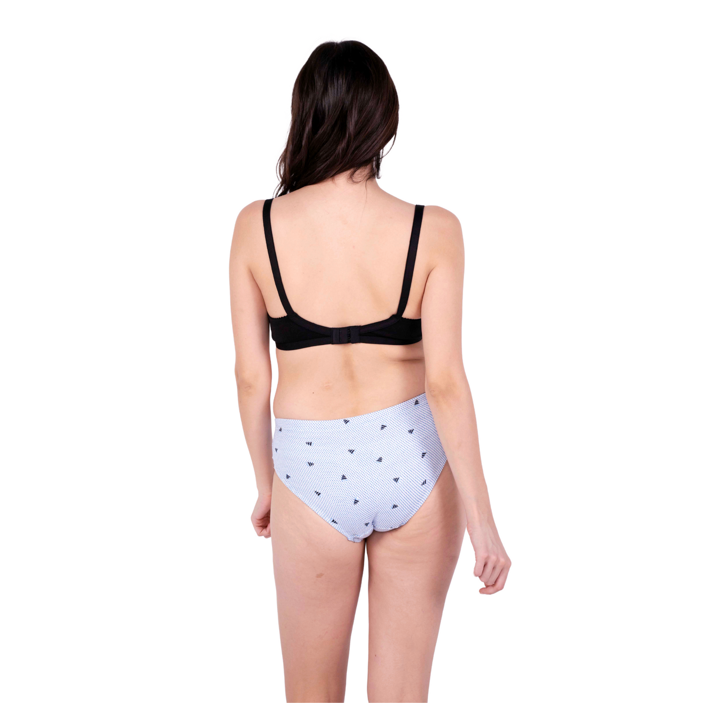 Black Shalini Daily wear bra and panty back view by gossip by mybra