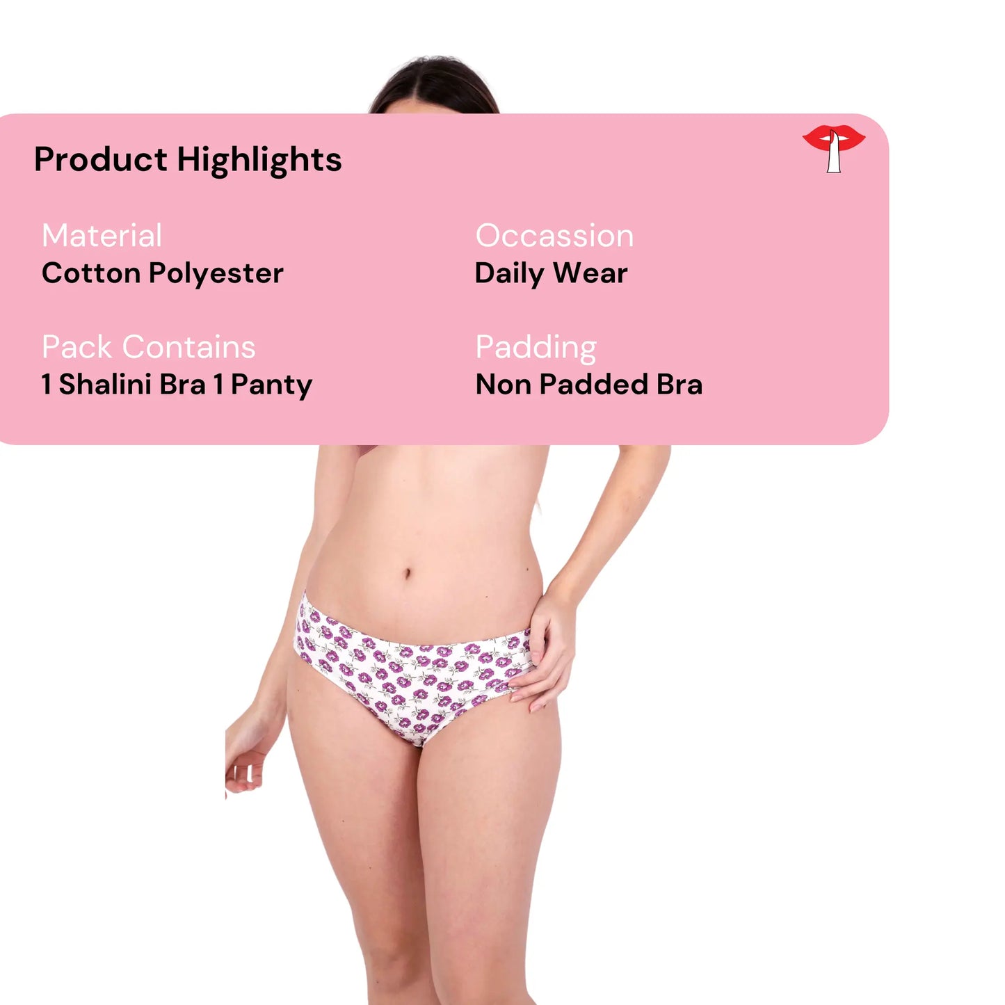 Brick Shalini Daily wear bra and panty set product information image by gossip by mybra