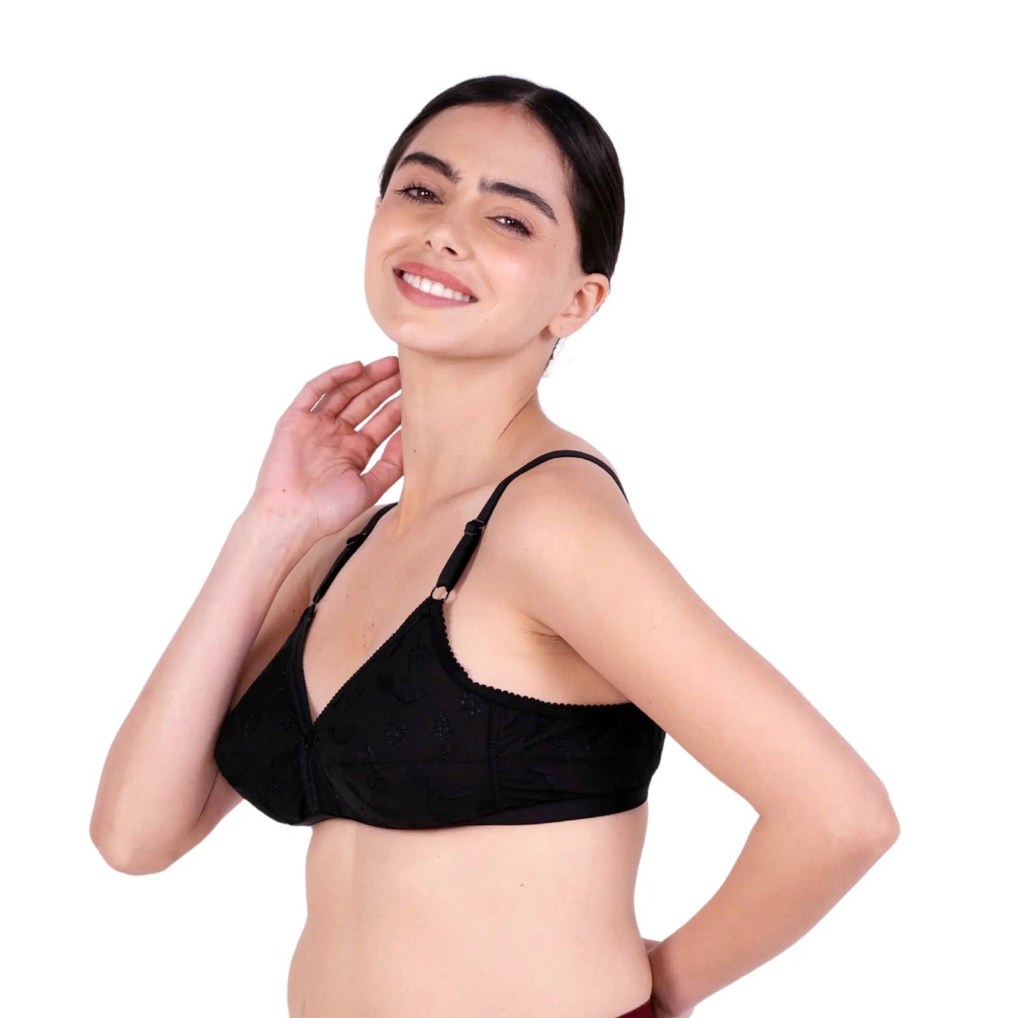 Black sulekha padded bra left view by gossip by mybra