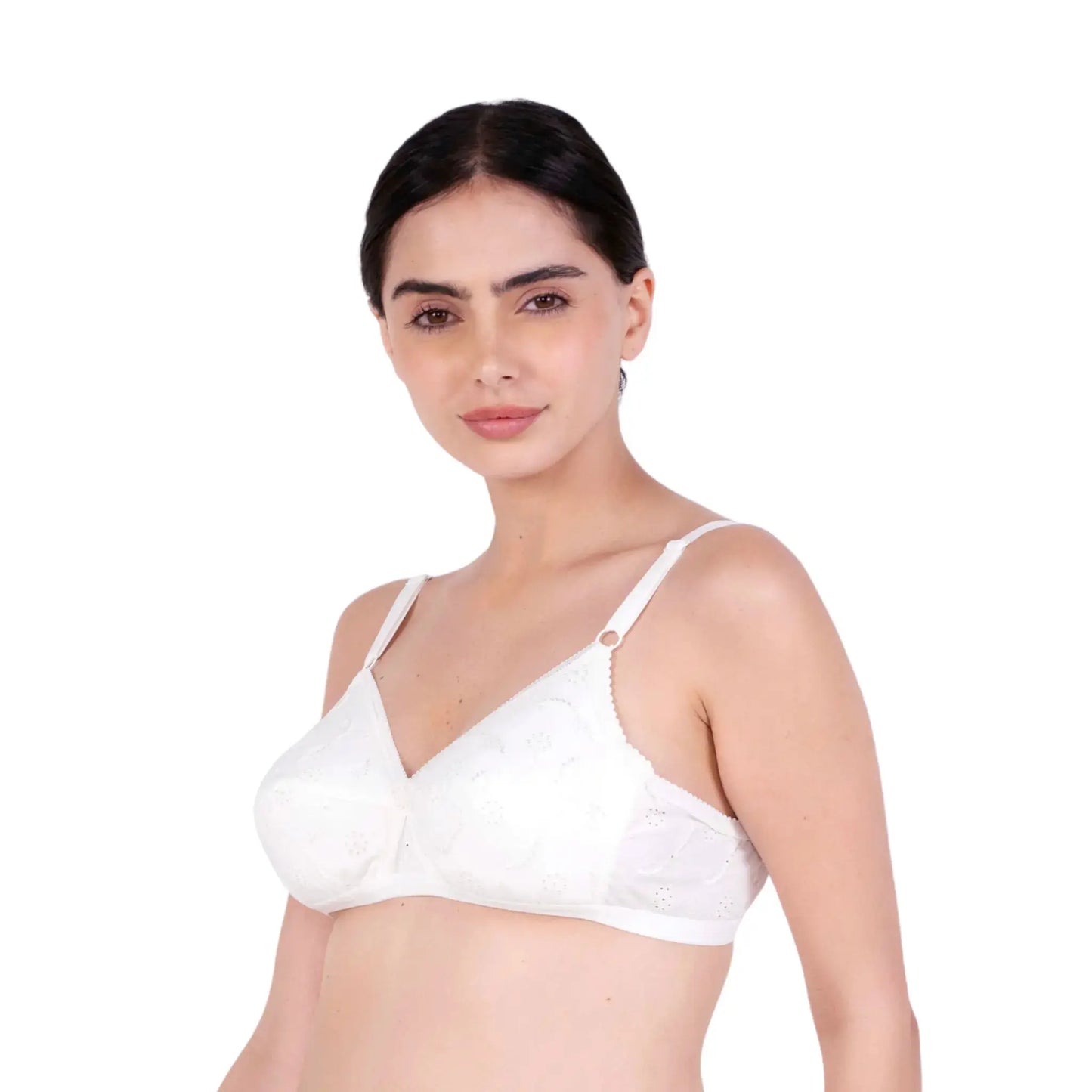 White sulekha padded bra left view by gossip by mybra