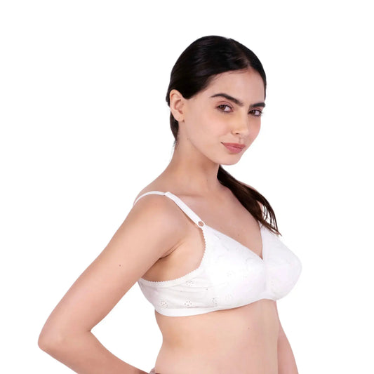 White sulekha padded bra right view by gossip by mybra