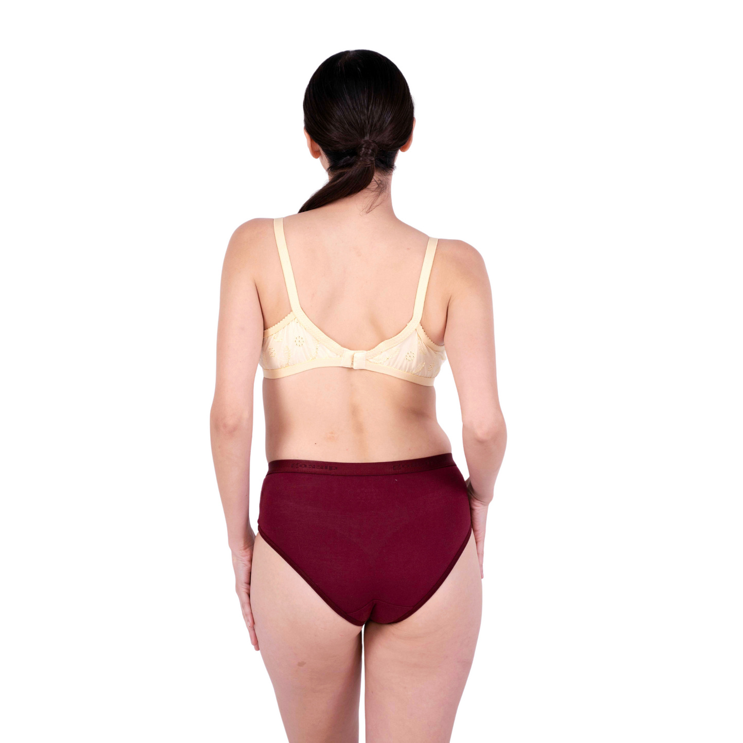 Skin sulekha padded bra and panty set back view by gossip by mybra