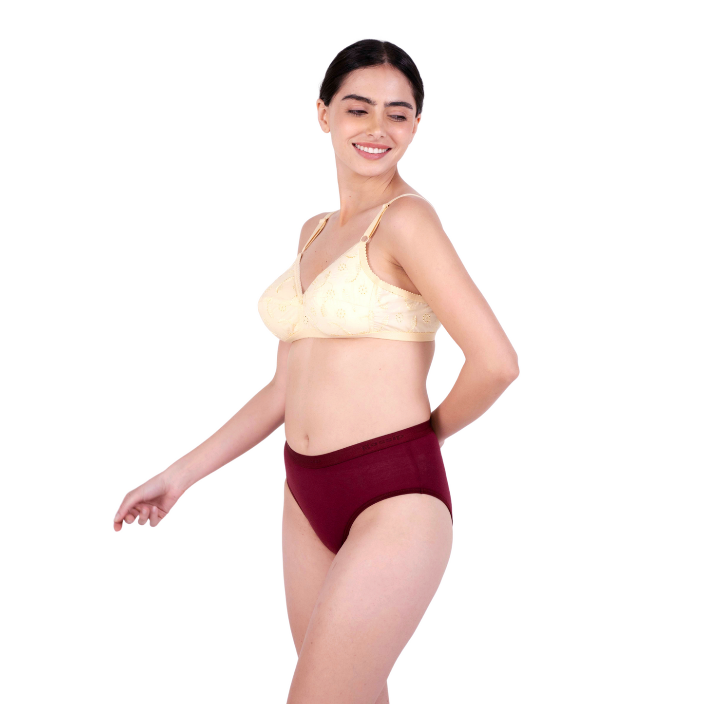 Skin sulekha padded bra and panty set leftt view by gossip by mybra