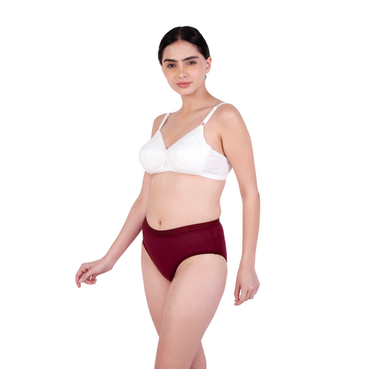 white sulekha padded bra and panty set left view by gossip by mybra
