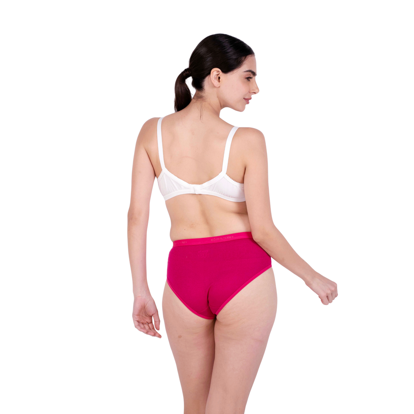 white sweetheart padded bra and panty set back view by gossip by mybra