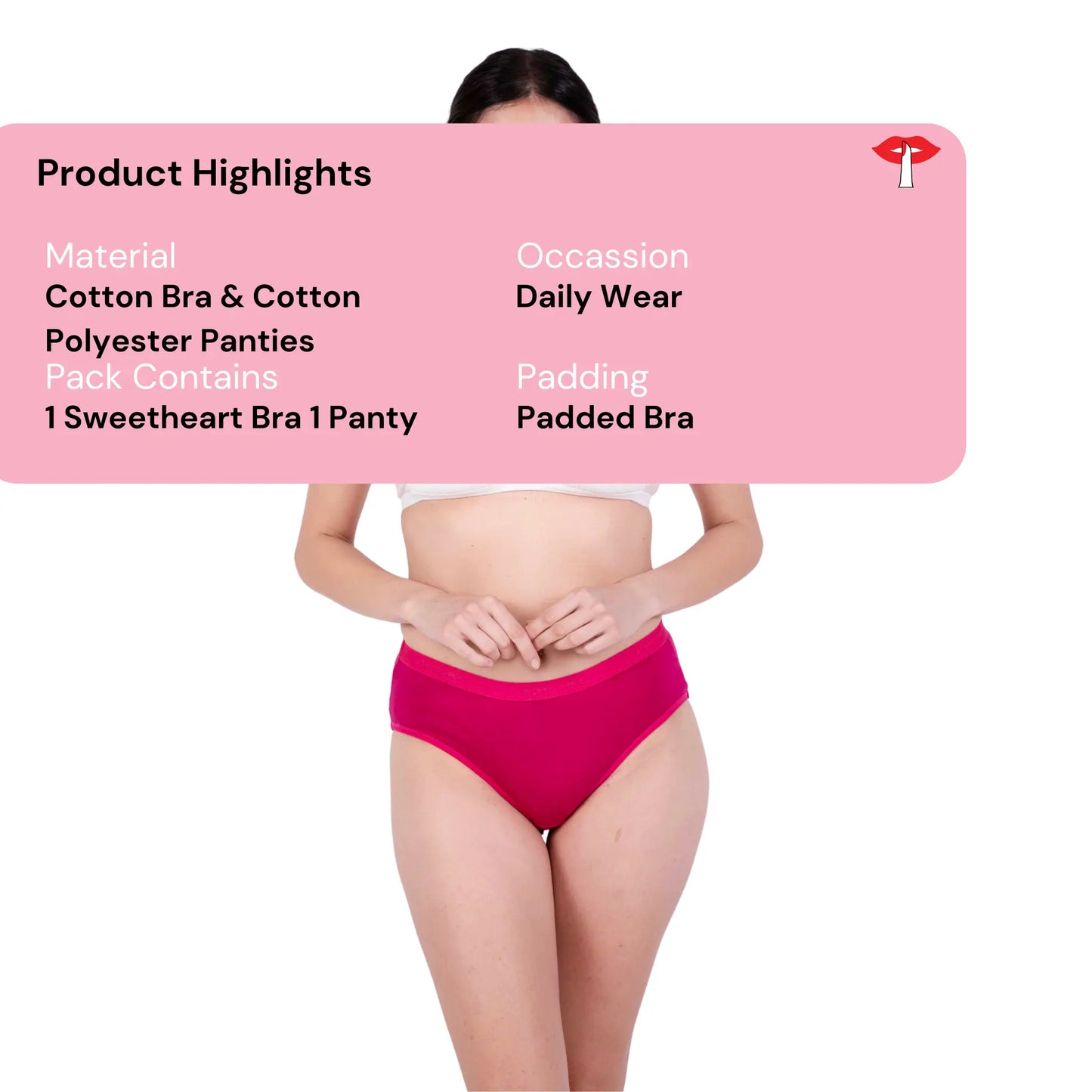 white sweetheart padded bra and panty set product information by gossip by mybra