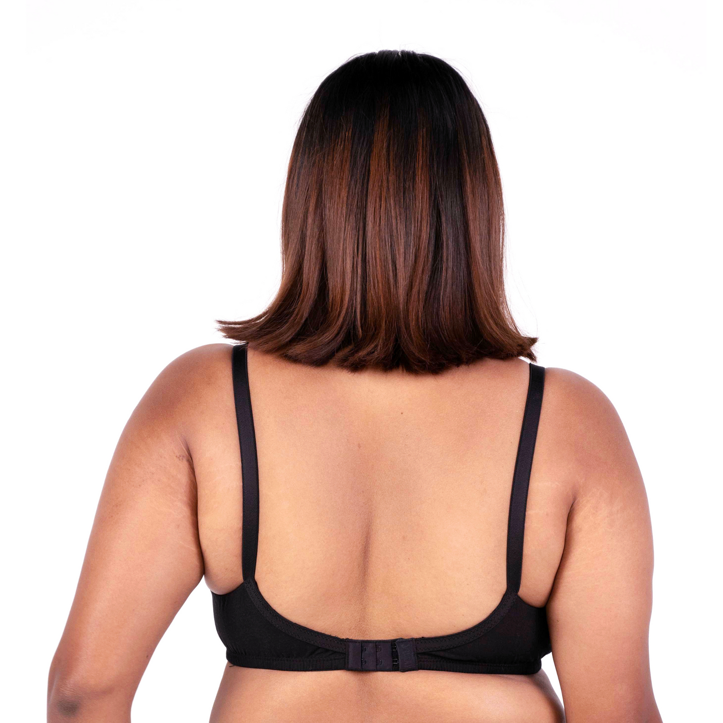 Vimal Black 100% Cotton Round Stitch Bra back view designed by Gossip by Mybra
