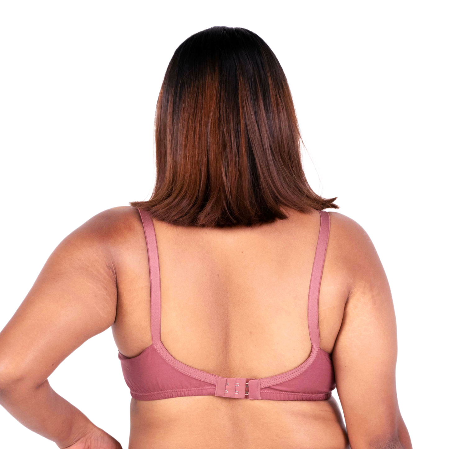 Vimal Brick 100% Cotton Round Stitch Bra back view designed by Gossip by Mybra
